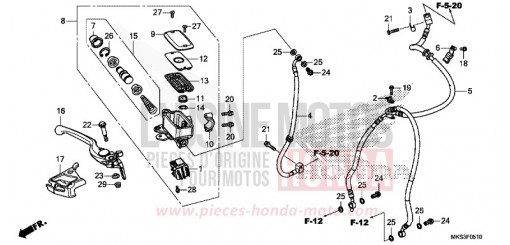 MAITRE-CYLINDRE DE FREIN AVANT CYLINDRE CRF1100DL de 2020